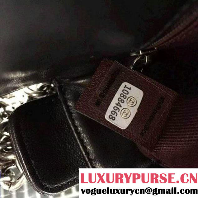 Chanel A92796 Black Lambskin Flap Bag  SS2015 (2A058-072803 )