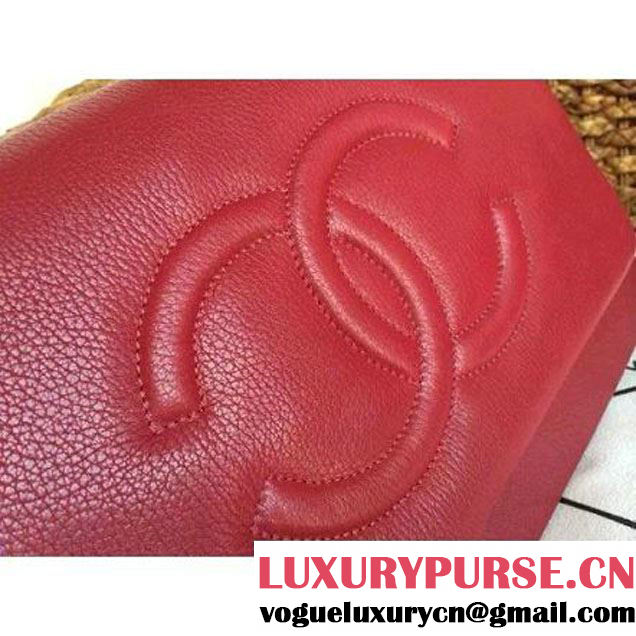 Chanel Flap Bag With A CC signature In Red (1a086-081401 )