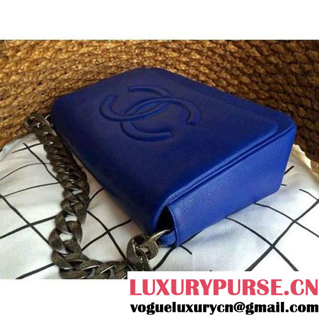 Chanel Flap Bag With A CC signature In Royal Blue (1a086-081403 )