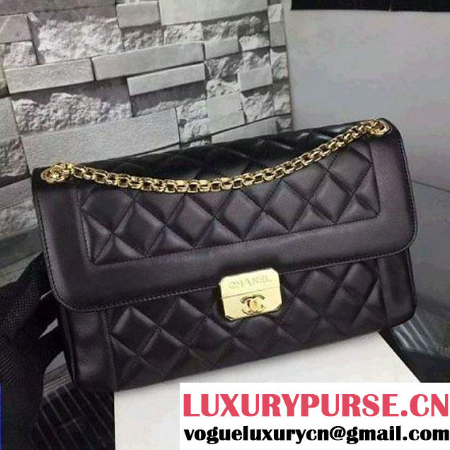 Chanel Original Lambskin Flap Bag With Chain Black (2A058-081508 )