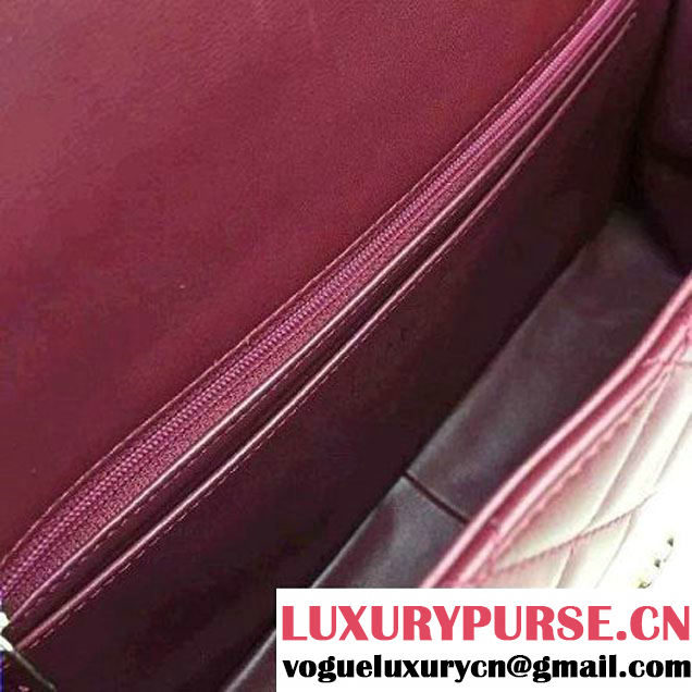 Chanel Original Lambskin Flap Bag With Chain Burgundy (2A058-081509 )