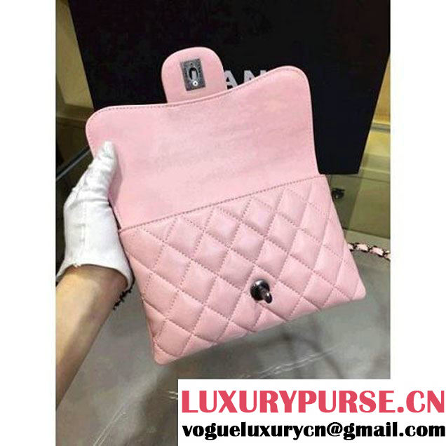 Chanel Pink Lambskin Small Long Clutch Flap Bag Fall 2015  (2A143-082113 )