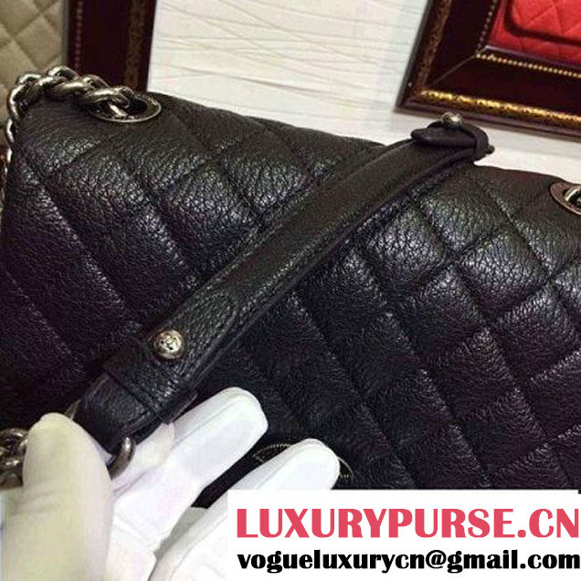 Chanel Goatskin Leather Flap Bag A93017 Black 2015 (2a136-090246 )
