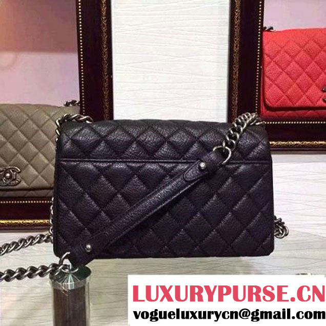 Chanel Goatskin Leather Flap Bag A93017 Black 2015 (2a136-090246 )