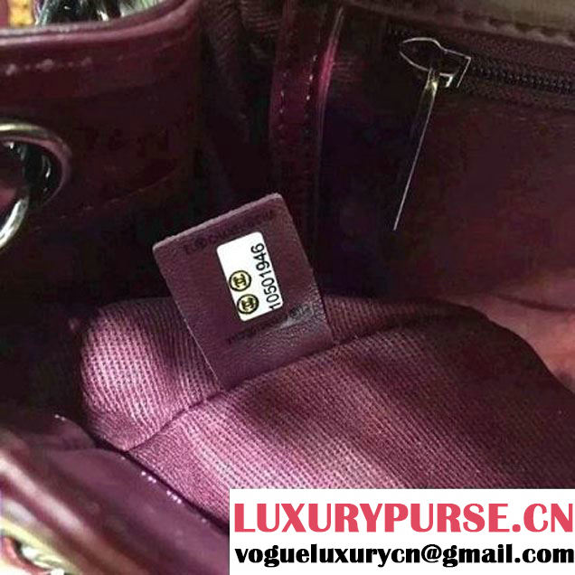 Chanel Burgundy Wax Calfskin Flap Bag Embellished With Chain Pre-Fall 2015 (2A136-090322 )