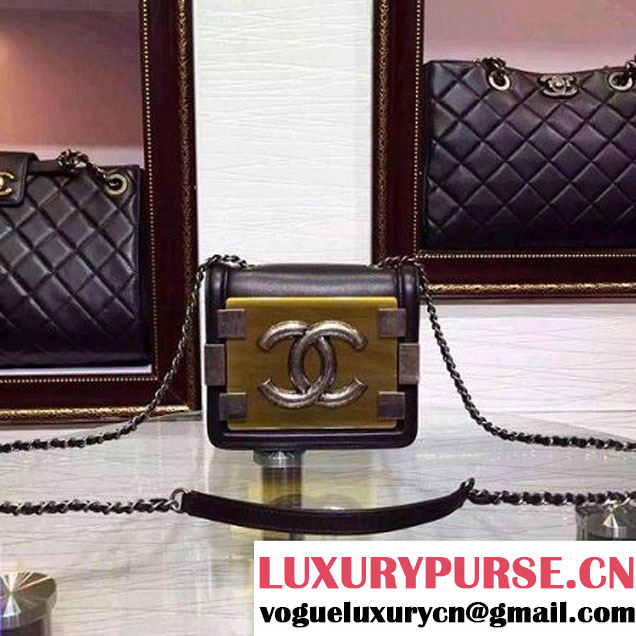 Chanel Mini Lambskin Flap Bag Embellished CC Lego Front 2015 (2A136-090323 )