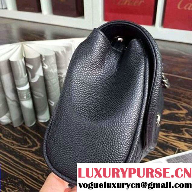 Chanel Black Caviar Calfskin Limited Edition Flap Bag 2015 (2A136-090325 )