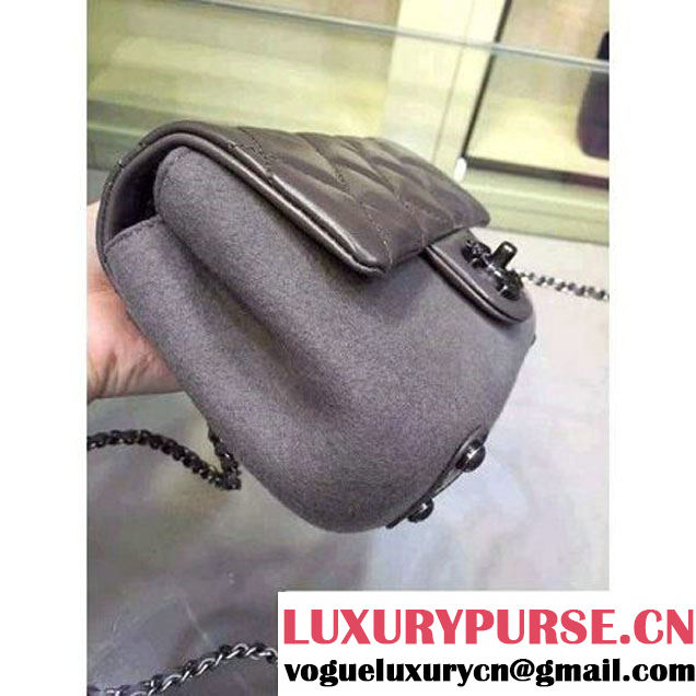 Chanel Grey Calfskin And Felt Falp Bag Embellished With An Edelweiss Paris-Salzburg 2014/15 (2A143-091003 )