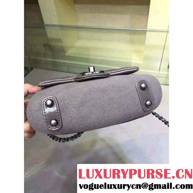 Chanel Grey Calfskin And Felt Falp Bag Embellished With An Edelweiss Paris-Salzburg 2014/15 (2A143-091003 )