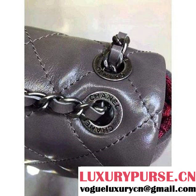 Chanel Grey Calfskin And Felt Falp Bag Embellished With An Edelweiss Paris-Salzburg 2014/15 (2A143-091003 )