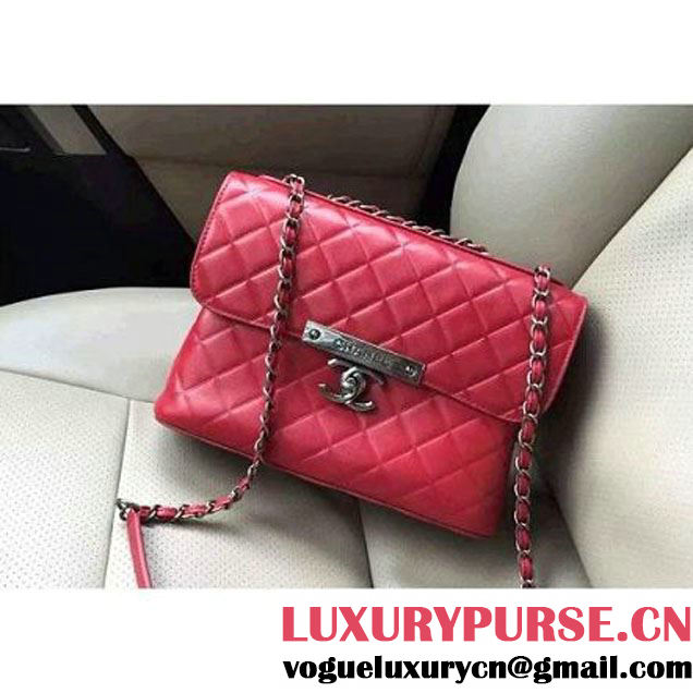 Chanel Supple Calfskin Flap Bag Red Fall-Winter 2015/16 Pre-Collection (2A001-091112 )