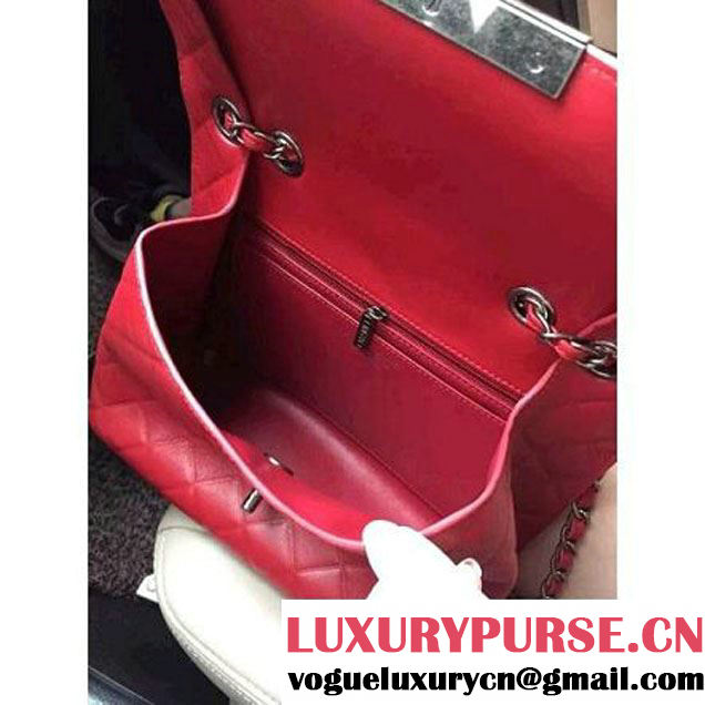 Chanel Supple Calfskin Flap Bag Red Fall-Winter 2015/16 Pre-Collection (2A001-091112 )