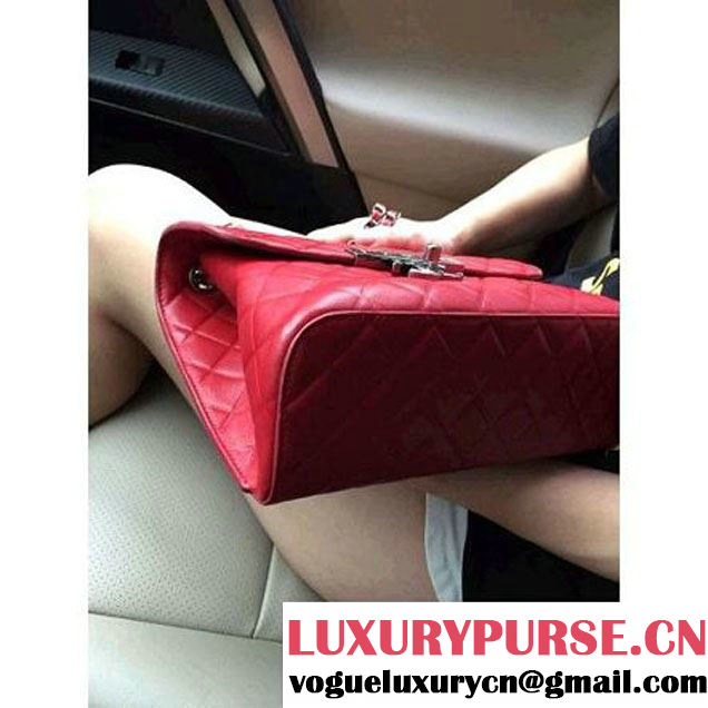Chanel Supple Calfskin Flap Bag Red Fall-Winter 2015/16 Pre-Collection (2A001-091112 )