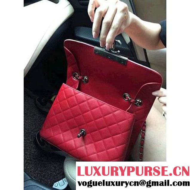 Chanel Supple Calfskin Flap Bag Red Fall-Winter 2015/16 Pre-Collection (2A001-091112 )