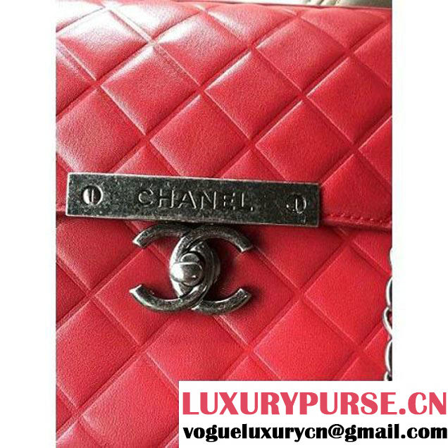 Chanel Supple Calfskin Flap Bag Red Fall-Winter 2015/16 Pre-Collection (2A001-091112 )