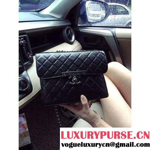 Chanel Supple Calfskin Flap Bag Black Fall-Winter 2015/16 Pre-Collection (2A001-091113 )