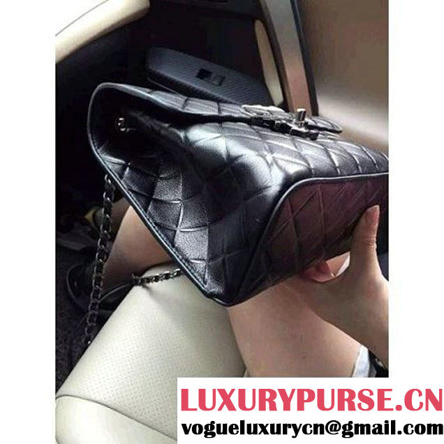 Chanel Supple Calfskin Flap Bag Black Fall-Winter 2015/16 Pre-Collection (2A001-091113 )