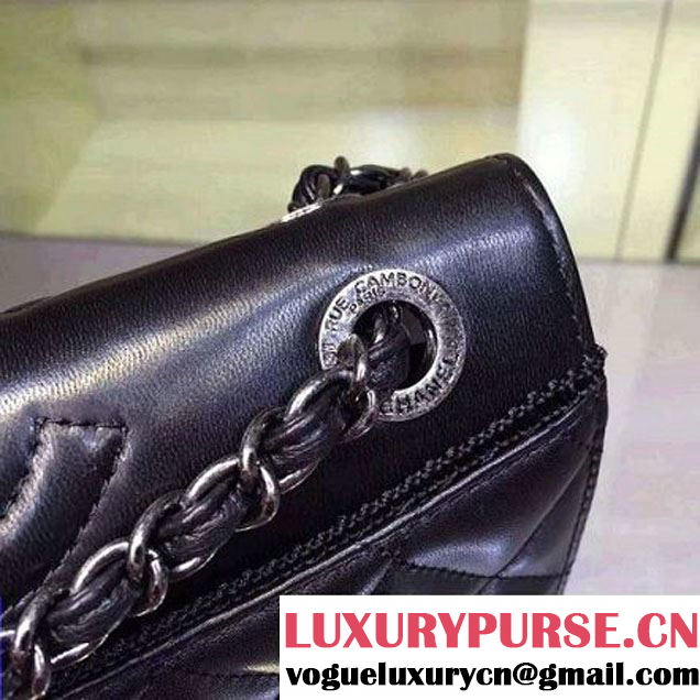 Chanel Lambksin Flap Bag Embellished With A Ribbon Piping Pre Fall-Winter 2015 (2A143-091401 )