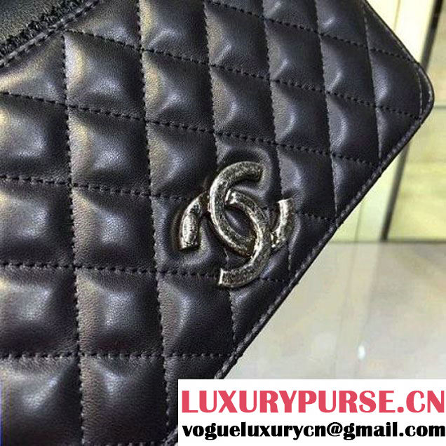 Chanel A9311 Small Lambksin Flap Bag Embellished With A Ribbon Piping Pre Fall-Winter 2015 (2A143-091402 )