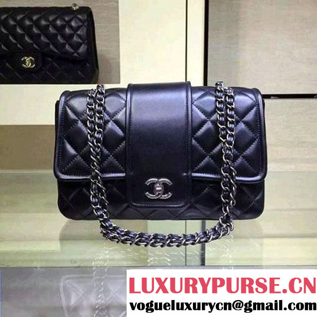 Chanel Lambskin Flap Bag A90919 Black Pre Fall-Winter 2015/16 (2A143-091404 )