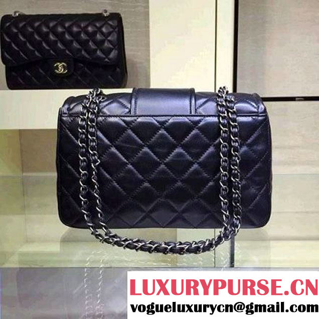 Chanel Lambskin Flap Bag A90919 Black Pre Fall-Winter 2015/16 (2A143-091404 )