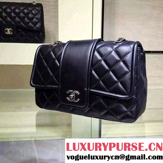 Chanel Lambskin Flap Bag A90919 Black Pre Fall-Winter 2015/16 (2A143-091404 )