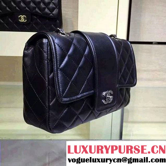 Chanel Lambskin Flap Bag A90919 Black Pre Fall-Winter 2015/16 (2A143-091404 )
