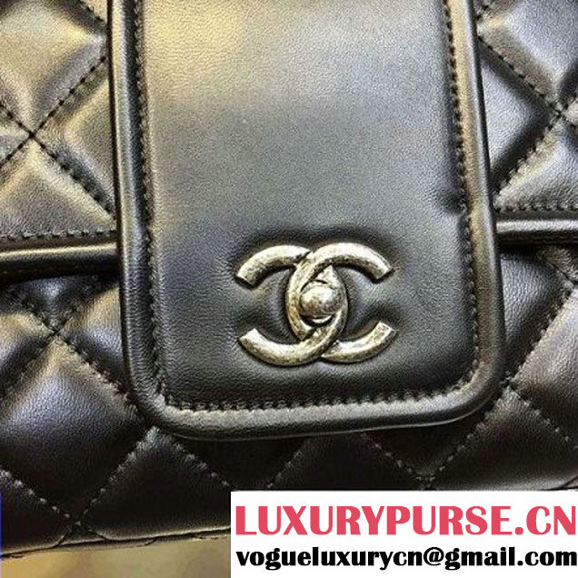 Chanel Lambskin Flap Bag A90919 Black Pre Fall-Winter 2015/16 (2A143-091404 )