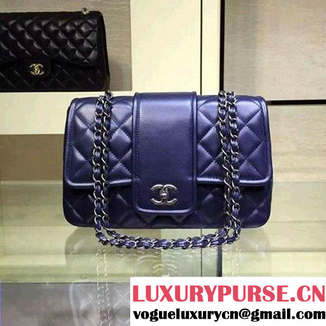 Chanel Lambskin Flap Bag A90919 Royal Blue Pre Fall-Winter 2015/16 (2A143-091405 )