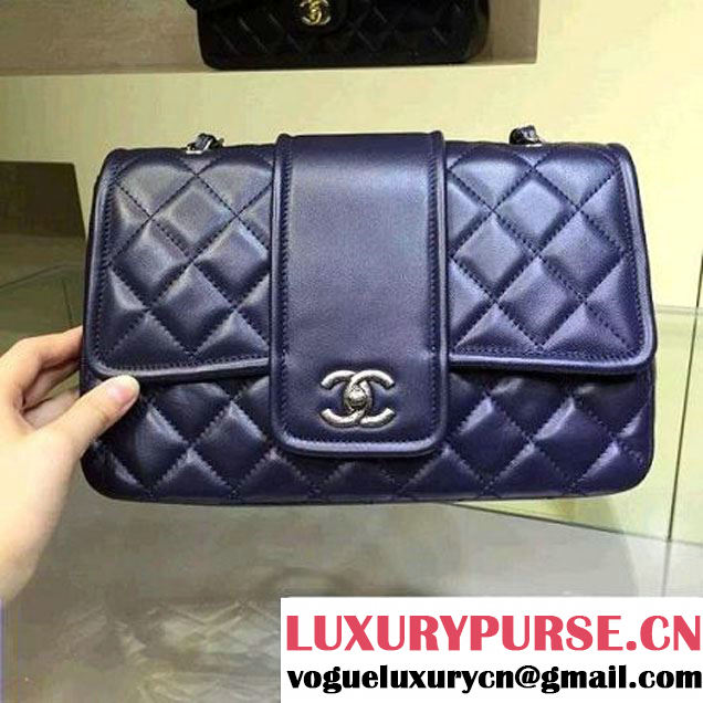Chanel Lambskin Flap Bag A90919 Royal Blue Pre Fall-Winter 2015/16 (2A143-091405 )