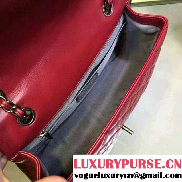 Chanel Lambskin Flap Bag A90919 Burgundy Pre Fall-Winter 2015/16 (2A143-091406 )