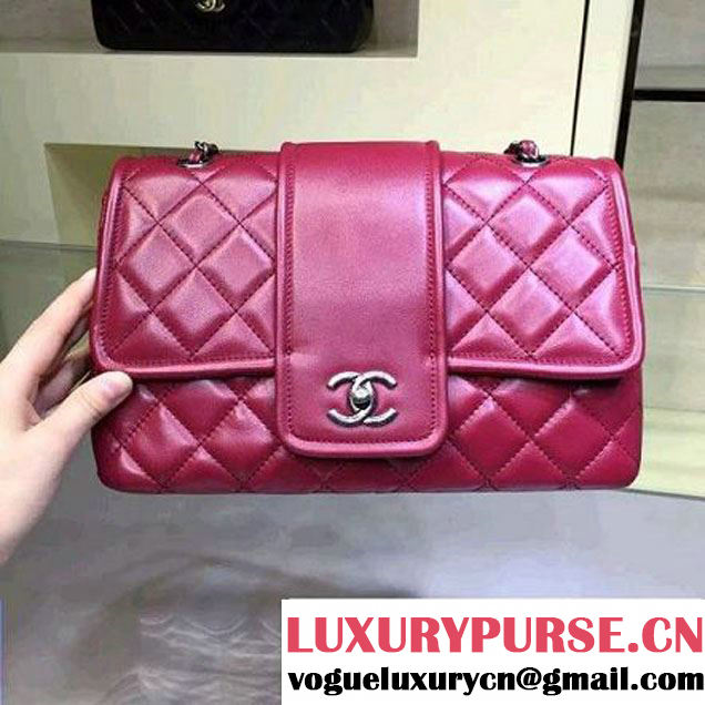 Chanel Lambskin Flap Bag A90919 Burgundy Pre Fall-Winter 2015/16 (2A143-091406 )