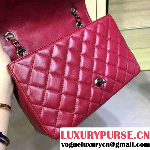 Chanel Lambskin Flap Bag A90919 Burgundy Pre Fall-Winter 2015/16 (2A143-091406 )