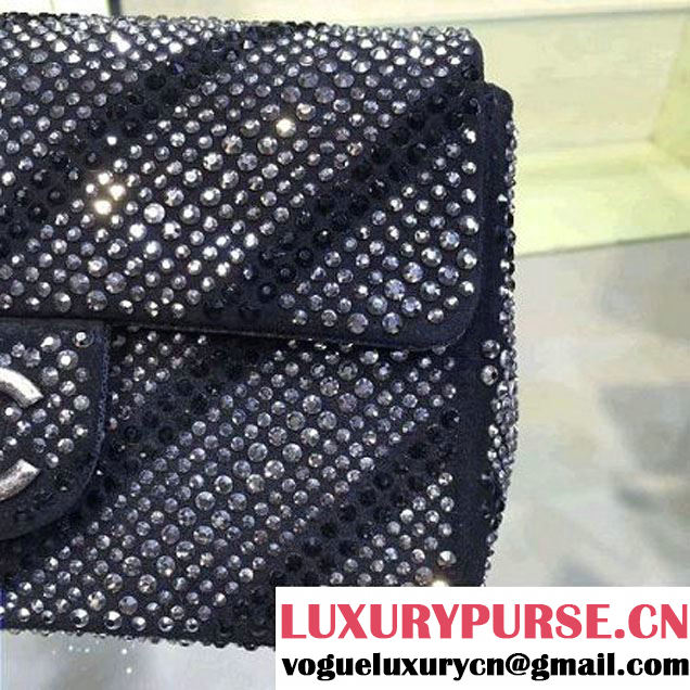 Chanel Calfskin Flap Bag Embellished With Strass In Herringbone Pattern Pre Fall-Winter 2015 (2A143-091407 )