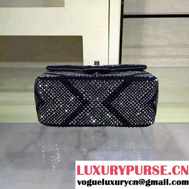 Chanel Calfskin Flap Bag Embellished With Strass In Herringbone Pattern Pre Fall-Winter 2015 (2A143-091407 )