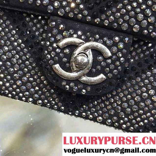 Chanel Calfskin Flap Bag Embellished With Strass In Herringbone Pattern Pre Fall-Winter 2015 (2A143-091407 )