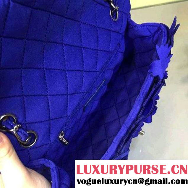 Chanel Floral Applique 3D Flap Bag Navy - Cruise 2015 (2A143-091409 )