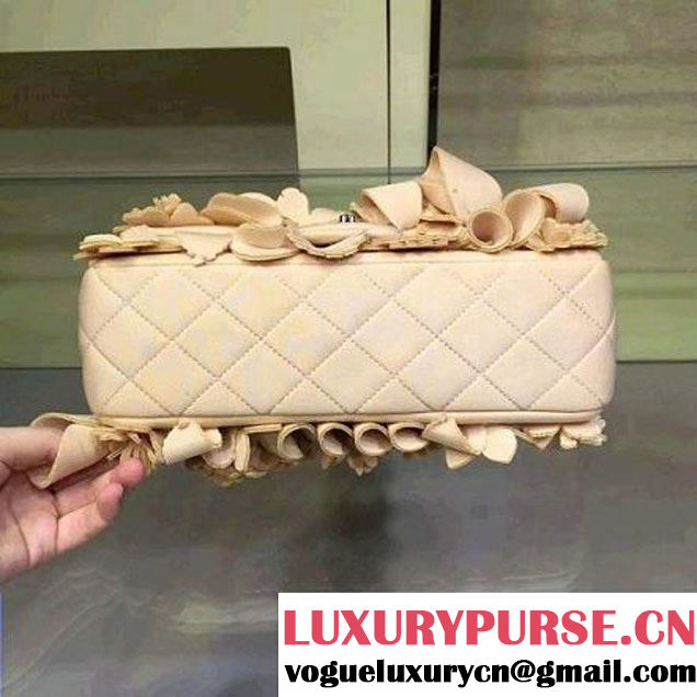 Chanel Floral Applique 3D Flap Bag Beige - Cruise 2015 (2A143-091411 )