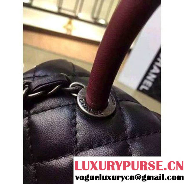 Chanel Lambskin Small Flap Bag Embellished With Handle Pre Fall-Winter 2015 (2A136-091504 )