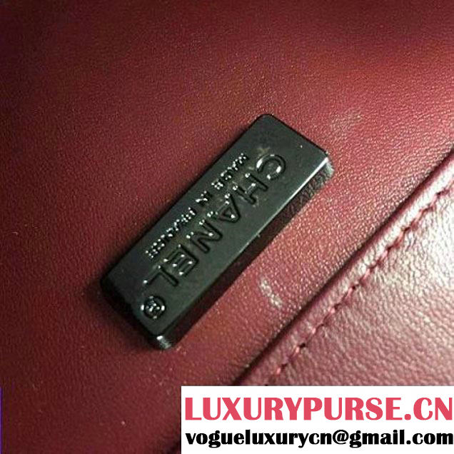 Chanel Small Velvet Envelope Flap Bag In Burgundy (2A058-092203 )