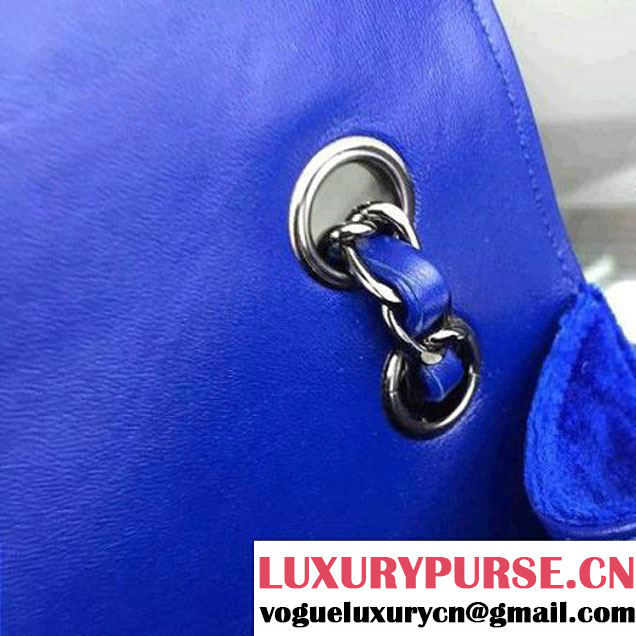 Chanel Medium Velvet Envelope Flap Bag In Royal Blue (2A058-092206 )