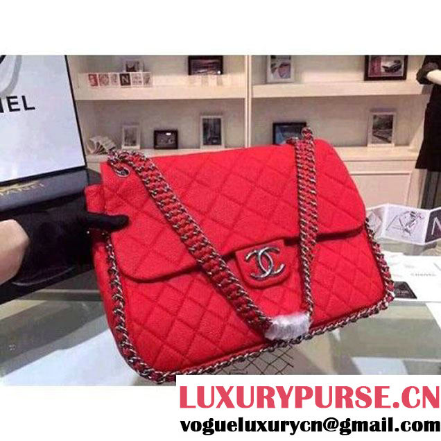 Chanel Chain Around Flap Bag Red (101034 )