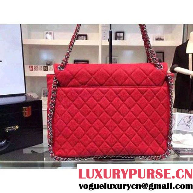 Chanel Chain Around Flap Bag Red (101034 )
