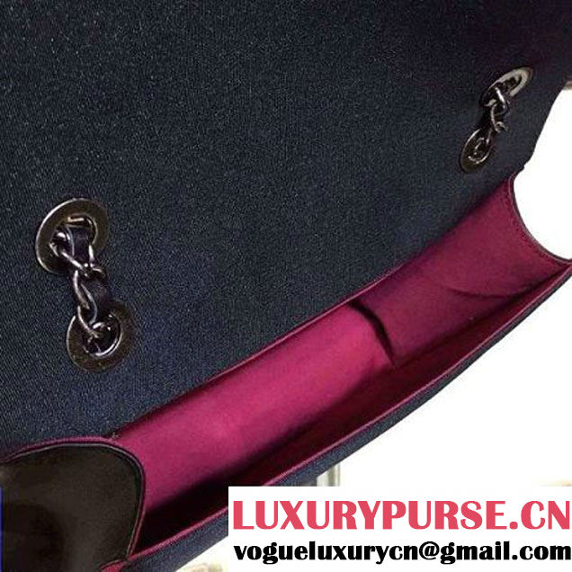 Chanel Lambksin Flap Bag Embellished With A Ribbon Piping Black/Beige Pre Fall-Winter 2015 (2A130-101203 )