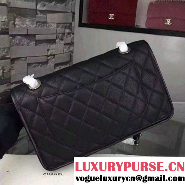 Chanel Deerskin Flap Bag Black Paris 2015 (2A058-102831 )