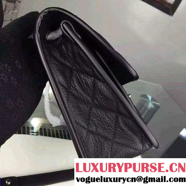 Chanel Deerskin Flap Bag Black Paris 2015 (2A058-102831 )
