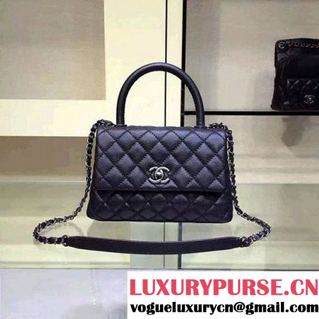 Chanel Small Black Caviar Calfskin Flap Bag Pre Fall-Winter 2015 (2a046-102909 )