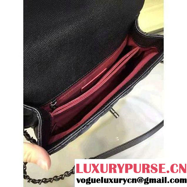 Chanel Small Black Caviar Calfskin Flap Bag Pre Fall-Winter 2015 (2a046-102909 )