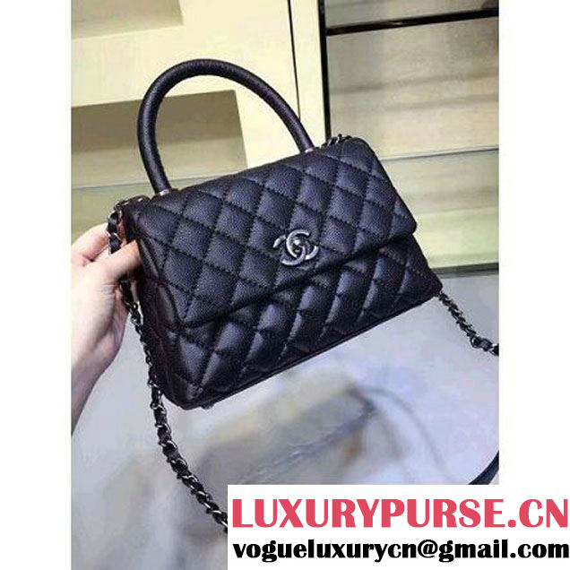 Chanel Small Black Caviar Calfskin Flap Bag Pre Fall-Winter 2015 (2a046-102909 )