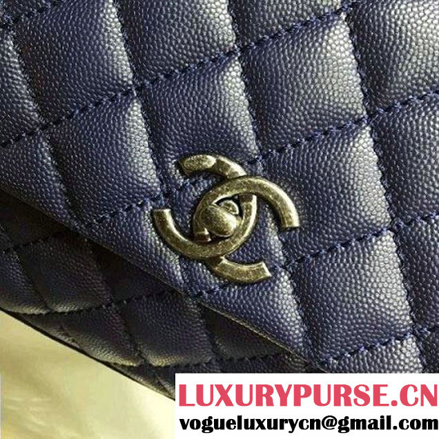 Chanel Small Navy Caviar Calfskin Flap Bag Pre Fall-Winter 2015 (2A143-102911 )
